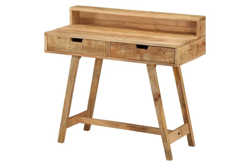 Skrivbord 100x45x90 cm massivt grovt mangoträ - Brun - Möbler - Bord & matgrupper - Kontorsbord - Skrivbord