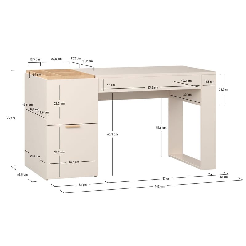 Skrivbord 4 You Fresh 140 cm - Ek - Möbler - Bord & matgrupper - Kontorsbord - Skrivbord