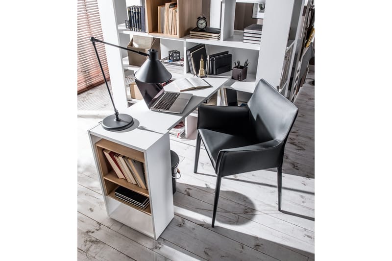 4You Skrivbordsskiva 142 cm med Förvaring Hylla Vit/Natur - VOX - Möbler - Bord & matgrupper - Kontorsbord - Skrivbord