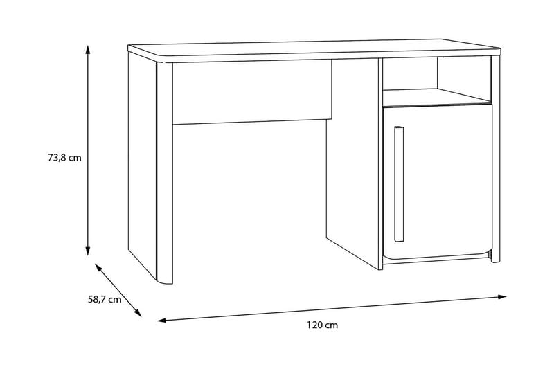 Ahmetbay Skrivbord 120 cm - Grå/Brun - Möbler - Bord & matgrupper - Kontorsbord - Skrivbord