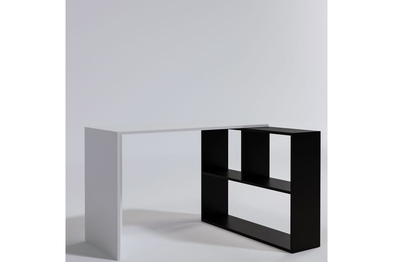 Akyurt Hörnsskrivbord 120 cm med Förvaring - Vit/Svart - Möbler - Bord & matgrupper - Kontorsbord - Skrivbord