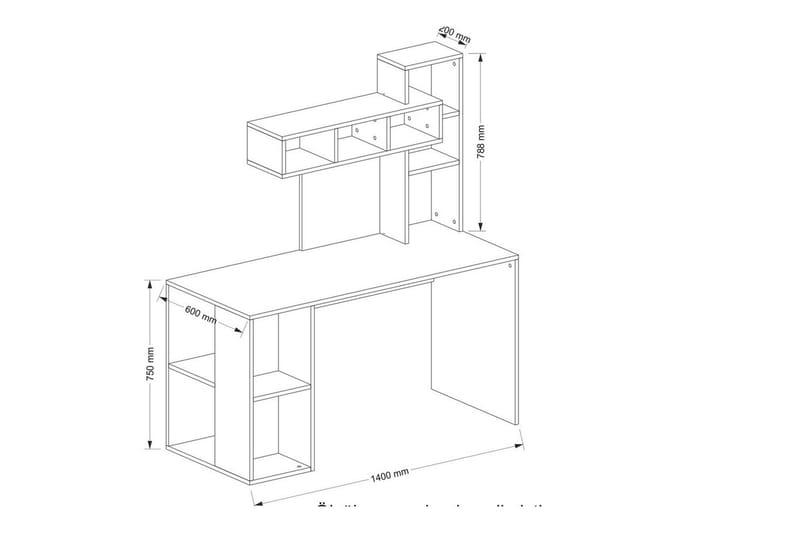 Skrivbord Alera - Guld/Vit - Möbler - Bord & matgrupper - Kontorsbord - Skrivbord