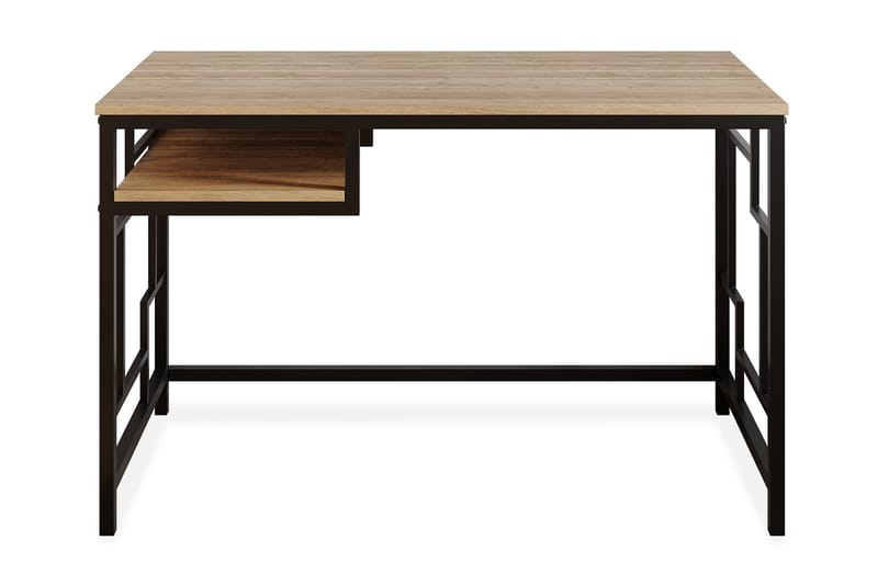 Amsberg Skrivbord 120 cm med Förvaring Hylla - Svart - Skrivbord