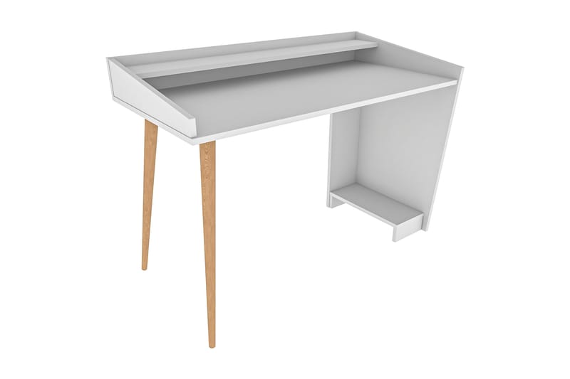 Andifli Skrivbord 59x88,3x121,8 cm med förvaring - Vit - Skrivbord