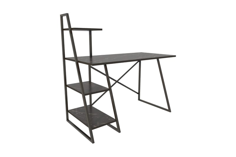 Andifli Skrivbord 60x120x120 cm med förvaring - Svart - Möbler - Bord & matgrupper - Kontorsbord - Skrivbord