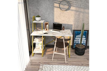 Andifli Skrivbord 60x120x120 cm med förvaring - Vit - Möbler - Bord & matgrupper - Kontorsbord - Skrivbord