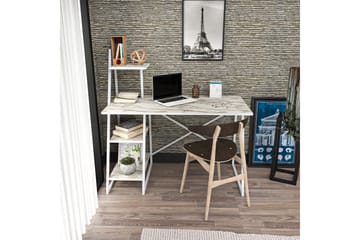 Andifli Skrivbord 60x120x120 cm med förvaring - Vit - Möbler - Bord & matgrupper - Kontorsbord - Skrivbord
