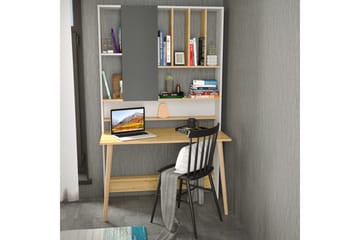 Andifli Skrivbord 60x196,6x120 cm med förvaring - Vit - Möbler - Bord & matgrupper - Kontorsbord - Skrivbord