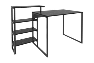 Andifli Skrivbord 60x76,8x133 cm med förvaring - Svart - Möbler - Bord & matgrupper - Kontorsbord - Skrivbord