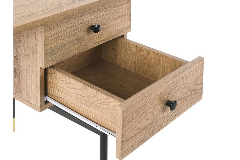 Assaria Skrivbord 120 cm med Förvaring 2 Lådor - Ljust Trä - Möbler - Bord & matgrupper - Kontorsbord - Skrivbord