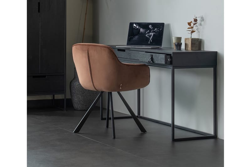 Atila Skrivbord 140 cm med Förvaring Lådor - Ek/Svart - Möbler - Bord & matgrupper - Kontorsbord - Skrivbord