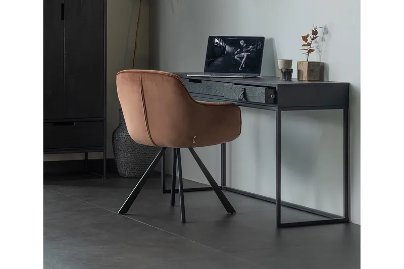 Atila Skrivbord 140 cm med F örvaring Lådor - Ek/Svart - Möbler - Bord & matgrupper - Kontorsbord - Skrivbord