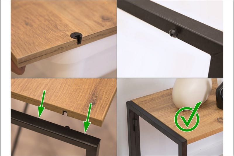 Aura Skrivbord 139 cm - Brun/Svart - Möbler - Bord & matgrupper - Kontorsbord - Skrivbord