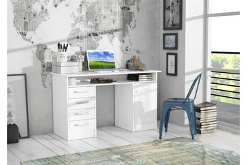 Baacwood Skrivbord 126 cm - Vit - Möbler - Bord & matgrupper - Kontorsbord - Skrivbord