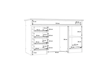 Baacwood Skrivbord 126 cm - Vit - Möbler - Bord & matgrupper - Kontorsbord - Skrivbord
