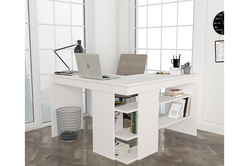 Babsoo Skrivbord 120 cm - Vit - Höj och sänkbart skrivbord - Skrivbord - Datorbord