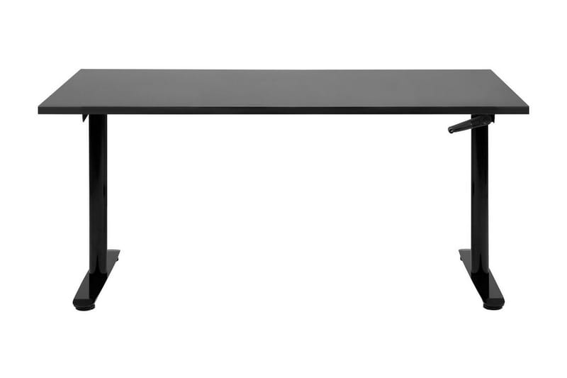 Banner Skrivbord 72x160 cm i Trä med Metallunderrede - Svart - Möbler - Bord & matgrupper - Kontorsbord - Skrivbord - Höj och sänkbart skrivbord