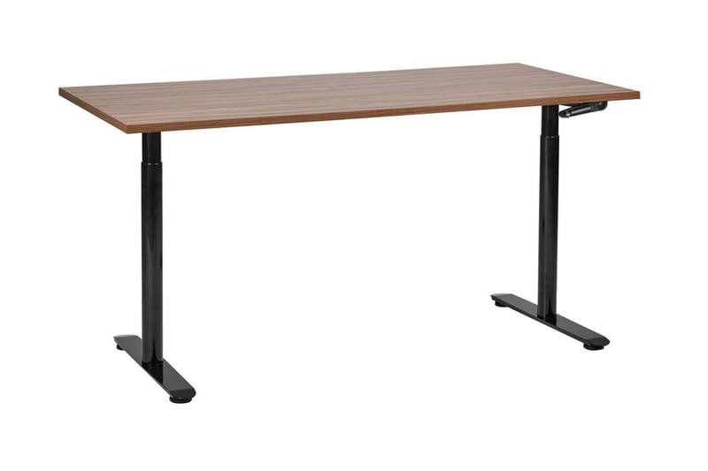 Banner Skrivbord 72x160 cm - Mörkt trä/Svart - Möbler - Bord & matgrupper - Kontorsbord - Skrivbord - Höj och sänkbart skrivbord
