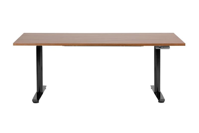 Banner Skrivbord 80x180 cm - Mörkt trä/Svart - Möbler - Bord & matgrupper - Kontorsbord - Skrivbord - Höj och sänkbart skrivbord