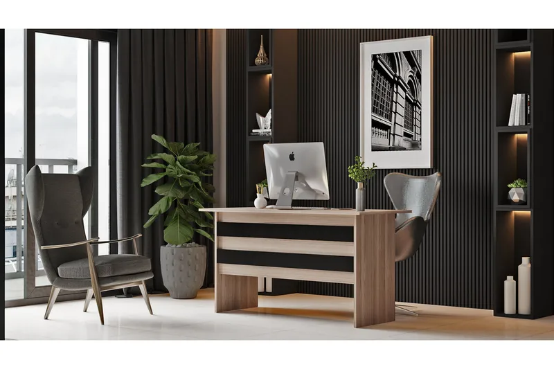 Barrock Skrivbord 140 cm - Natur/Svart - Möbler - Bord & matgrupper - Kontorsbord - Skrivbord