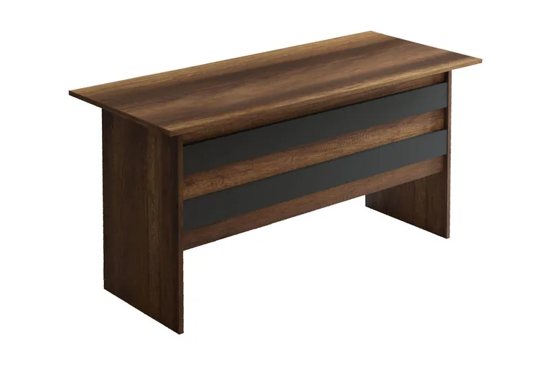 Barrock Skrivbord 140 cm, Teak/Antracit