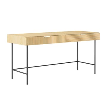 Skrivbord Bassel 120x60x75 cm 3D-melamin - ljust trä/svart/guld - Möbler - Bord & matgrupper - Kontorsbord - Skrivbord