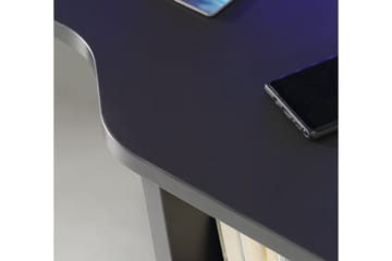 Bays Gaming Skrivbord 160 cm med Förvaring 2 Hyllor - Svart - Möbler - Bord & matgrupper - Kontorsbord - Skrivbord