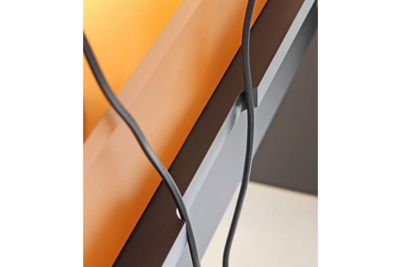 Bays Gaming Skrivbord 160 cm med Förvaring Hylla - Svart/Orange - Skrivbord - Datorbord