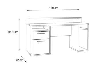 Bays Gaming Skrivbord 160 cm - Svart - Möbler - Bord & matgrupper - Kontorsbord - Skrivbord