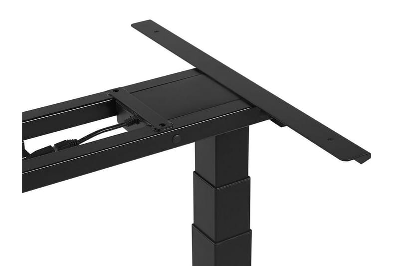 Belluton Skrivbord 130 cm Elektriskt Justerbart - Grå/Svart - Höj och sänkbart skrivbord - Skrivbord