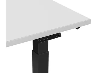 Belluton Skrivbord 130 cm Elektriskt Justerbart - Grå/Svart - Möbler - Bord & matgrupper - Kontorsbord - Skrivbord - Höj och sänkbart skrivbord