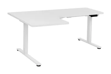 Bina L-format Skrivbord 109x160 cm i Målat Trä - Vit - Möbler - Bord & matgrupper - Kontorsbord - Skrivbord - Höj och sänkbart skrivbord
