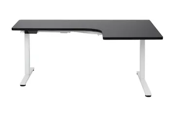 Bina Skrivbord 109x160 cm i Trä med Metallstativ - Svart|Vit - Möbler - Bord & matgrupper - Kontorsbord - Skrivbord - Höj och sänkbart skrivbord