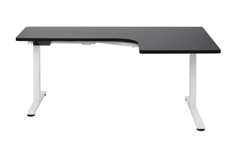 Bina Skrivbord 109x160 cm i Trä med Metallstativ - Svart|Vit - Möbler - Bord & matgrupper - Kontorsbord - Skrivbord - Höj och sänkbart skrivbord