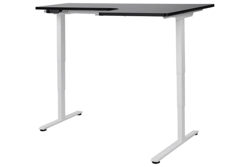 Bina Skrivbord 109x160 cm i Trä med Metallstativ - Svart|Vit - Möbler - Bord & matgrupper - Kontorsbord - Skrivbord - Höj och sänkbart skrivbord