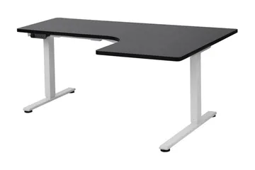Bina Skrivbord 109x160 cm i Trä med Metallstativ - Svart|Vit - Möbler - Bord & matgrupper - Kontorsbord - Skrivbord - Höj och sänkbart skrivbord