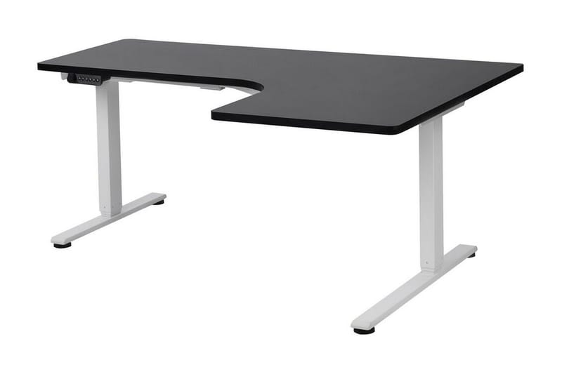 Bina Skrivbord 109x160 cm i Trä med Metallstativ - Svart|Vit - Möbler - Bord & matgrupper - Kontorsbord - Skrivbord - Höj och sänkbart skrivbord