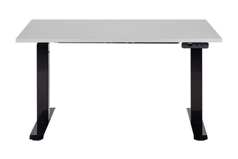 Bina Skrivbord 72x120 cm i Trä med Metallstativ - Grå|Svart - Möbler - Bord & matgrupper - Kontorsbord - Skrivbord - Höj och sänkbart skrivbord