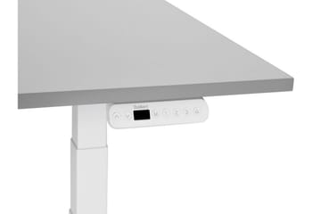 Bina Skrivbord 72x120 cm i Trä med Metallstativ - Grå|Vit - Möbler - Bord & matgrupper - Kontorsbord - Skrivbord - Höj och sänkbart skrivbord