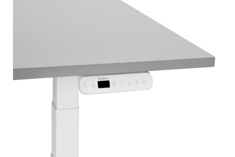 Bina Skrivbord 72x120 cm i Trä med Metallstativ - Grå|Vit - Möbler - Bord & matgrupper - Kontorsbord - Skrivbord - Höj och sänkbart skrivbord