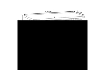Bina Skrivbord 72x120 cm i Trä med Metallstativ - Grå|Vit - Möbler - Bord & matgrupper - Kontorsbord - Skrivbord - Höj och sänkbart skrivbord