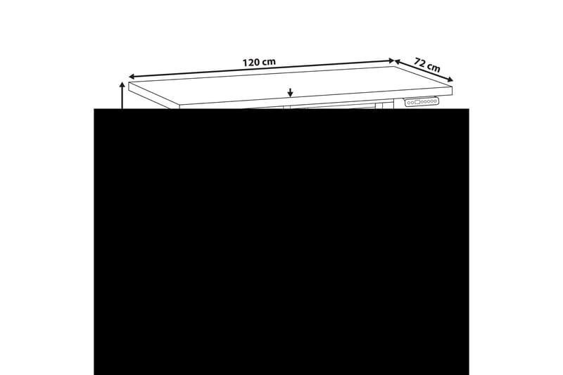 Bina Skrivbord 72x120 cm i Trä med Metallstativ - Grå|Vit - Möbler - Bord & matgrupper - Kontorsbord - Skrivbord - Höj och sänkbart skrivbord