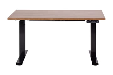 Bina Skrivbord 72x120 cm i Trä med Metallstativ - Mörkt trä|Svart - Möbler - Bord & matgrupper - Kontorsbord - Skrivbord - Höj och sänkbart skrivbord