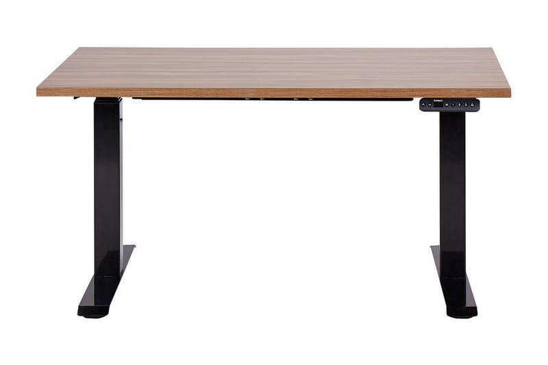 Bina Skrivbord 72x120 cm i Trä med Metallstativ - Mörkt trä|Svart - Möbler - Bord & matgrupper - Kontorsbord - Skrivbord - Höj och sänkbart skrivbord