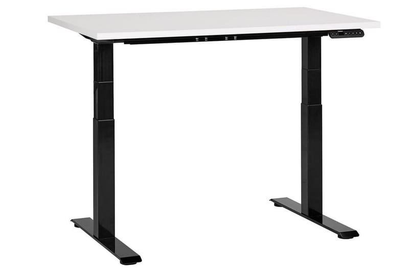 Bina Skrivbord 72x120 cm i Trä med Metallstativ, Vit|Svart