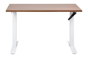 Bina Skrivbord 72x120 cm i Trä med Stålstativ - Brun|Vit - Möbler - Bord & matgrupper - Kontorsbord - Skrivbord - Höj och sänkbart skrivbord