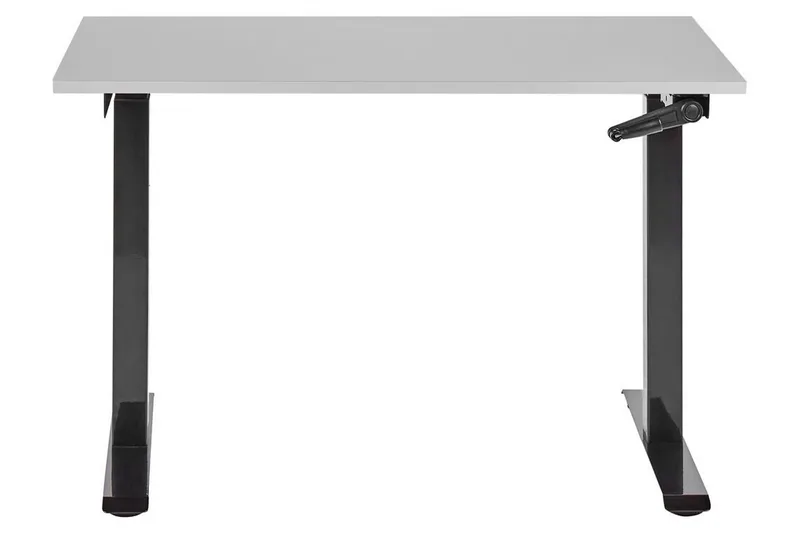 Bina Skrivbord 72x120 cm i Trä med Stålstativ - Grå|Svart - Möbler - Bord & matgrupper - Kontorsbord - Skrivbord - Höj och sänkbart skrivbord