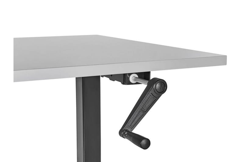 Bina Skrivbord 72x120 cm i Trä med Stålstativ - Grå|Svart - Möbler - Bord & matgrupper - Kontorsbord - Skrivbord - Höj och sänkbart skrivbord