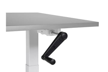 Bina Skrivbord 72x120 cm i Trä med Stålstativ - Grå|Vit - Möbler - Bord & matgrupper - Kontorsbord - Skrivbord - Höj och sänkbart skrivbord
