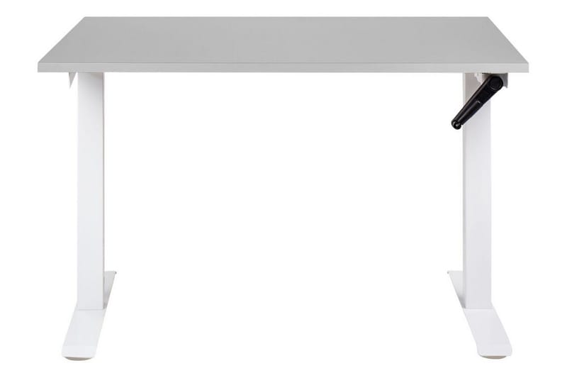Bina Skrivbord 72x120 cm i Trä med Stålstativ - Grå|Vit - Möbler - Bord & matgrupper - Kontorsbord - Skrivbord - Höj och sänkbart skrivbord